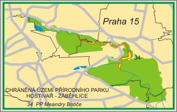 přírodní park Hostivař-Záběhlice, orientační mapa